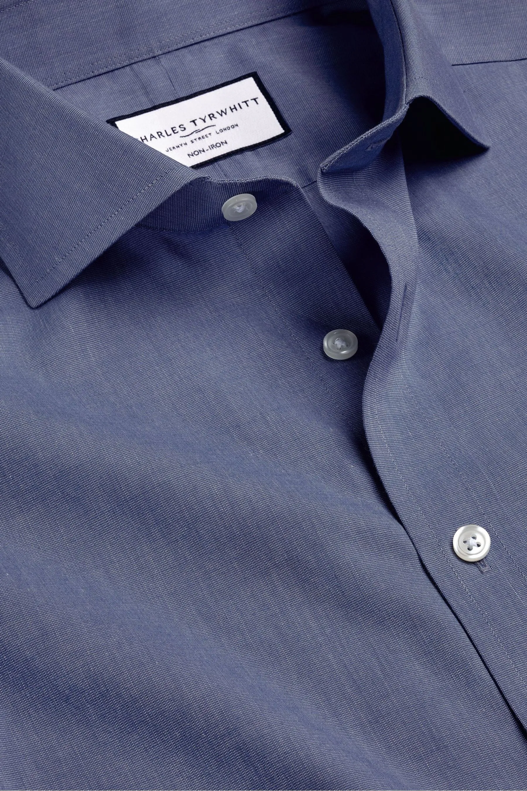 Charles Tyrwhitt Camicia Cutaway in Popeline Cutaway Vestibilità slim  100% Cotone    